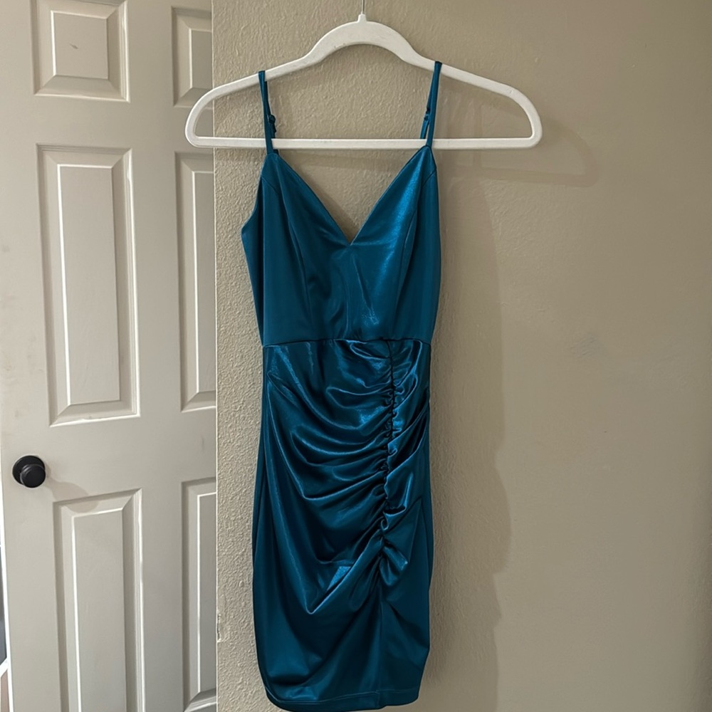 pretty blue mini dress size XS
